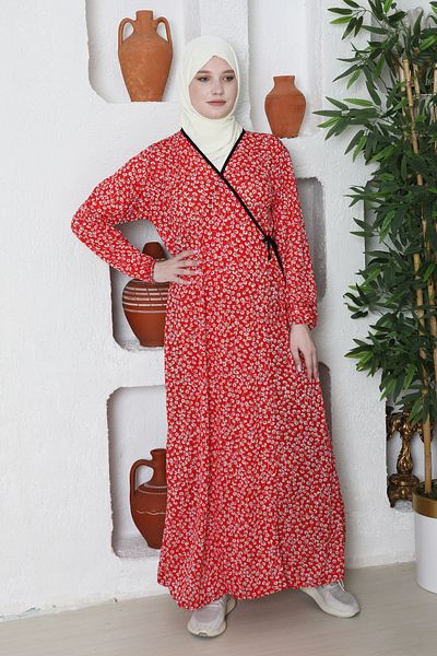 Kutay Collection Ζωντανό Hijab Εποχιακό Γυναικείο Φόρεμα Προσευχής - One Piece