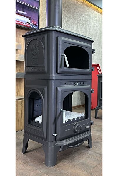 BDS Döküm Fırınlı Kuzine Soba 3 Camlı