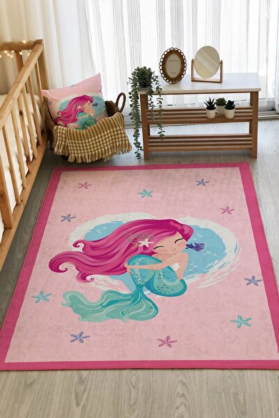 milroma Deniz Kızı Desenli Çocuk Odası Halısı