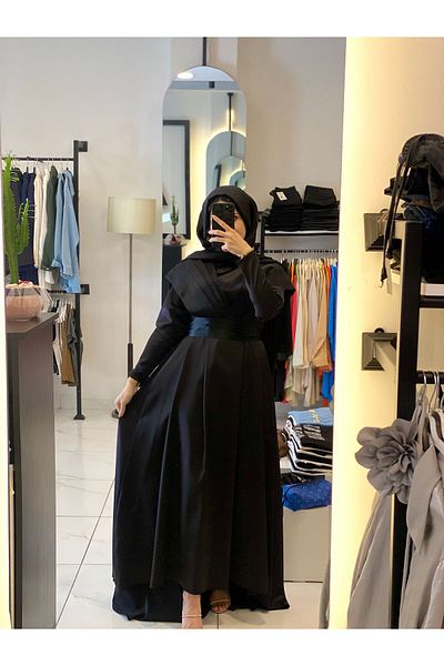 Ahel Tasarım Satin Evening Dresses