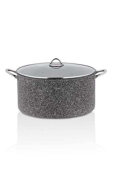 Taç 34 cm Ultra Granite Deep Pot with Metal Handle