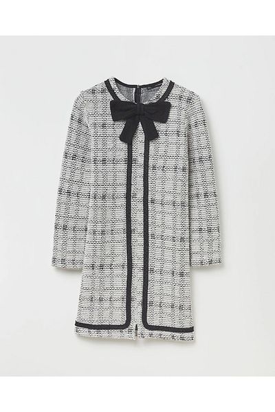 IPON COLLECTION Jacquard Bow Detailed Knitted Dress