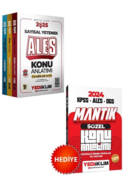 Yediiklim Yayınları 2025 Ales Sayısal Sözel Yetenek Konu Anlatımı Modüler Set Ve Sözel Mantık Konu Hediye