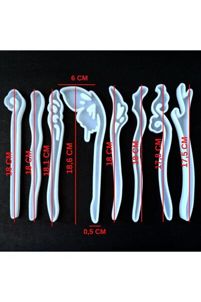 HOBİFLEX EPOKSİ REÇİNE SİLİKON KALIP İTHAL  8 ADET TOPUZ TOKA KALIBI SET YÜKS...