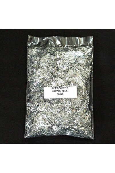 HOBİFLEX GLİTTER  EPOKSİ REÇİNE SANATSAL EL İŞİ KIRPIK GÖRÜNÜMLÜ GLİTTER NAİL ART MAKYAJ  SİM GÜMÜŞ 30 GR