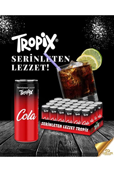 tropix Cola Aromalı Gazlı Içecek 250 ml X 24 Adet