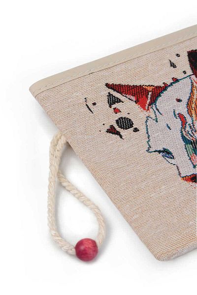 Bursa İpek Cat Patterned Tapestry Wallet
