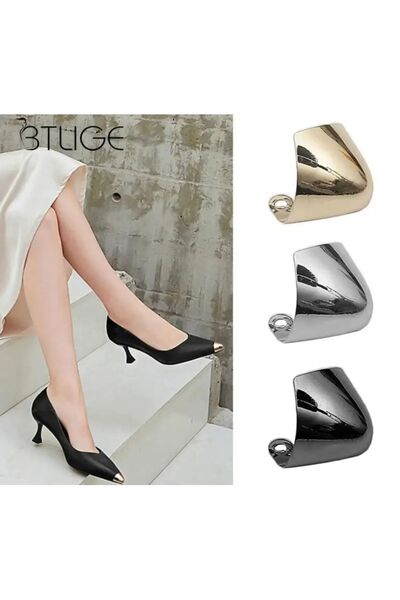 İsmet toka 1 Çift- Ayakkabı Sivri Burun Demiri Aksesuar Altın - Metal Aksesuar