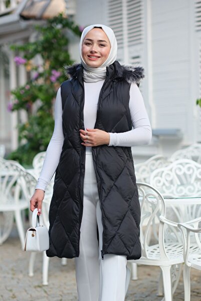 LOCCO Чорний капюшон з двома кишенями