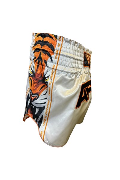 AFG Store Beyaz Muaythai Kıckboks Şortu Tıger Serıes