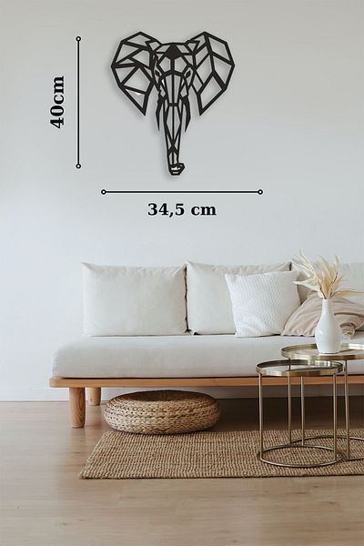 Numa Concept Laser Cut 40X34 cm Elephant Mdf Wall Decoration