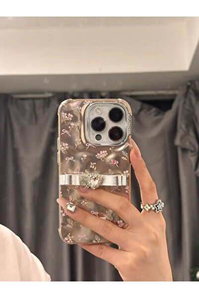 MustCase حافظة آيفون 15 برو ماكس فاخرة للغاية بنمط فيونكة ثلاثية الأبعاد ومزينة بالألماس ومزخرفة بالتفاصيل