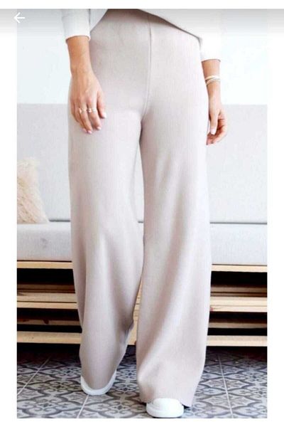 IŞILDA FASHION Women's Wide Leg Knitwear Trousers