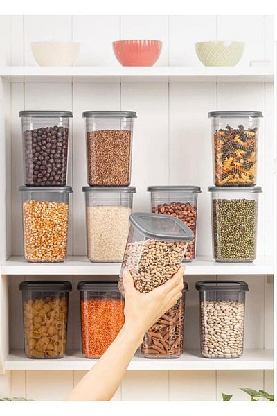 MAM PLASTİK 1200ML Food Storage Set - 12 Pieces with Label and Leak-Proof Lid