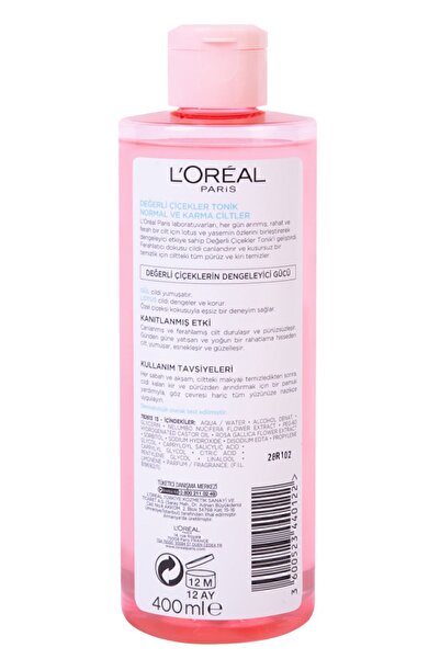 L'Oreal Paris L'oréal Paris Değerli Çiçekler Tonik Normal Ve Karma Ciltler