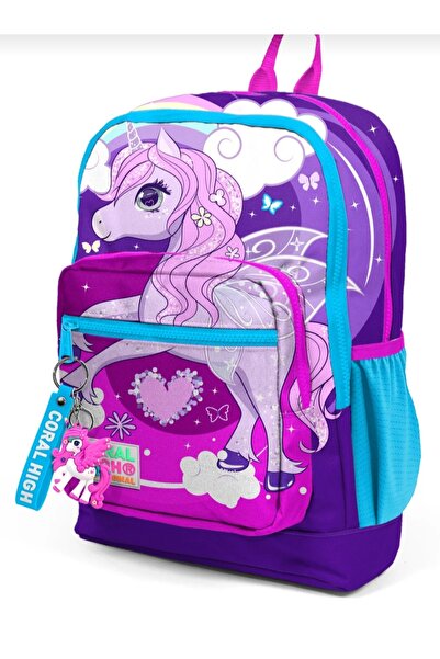 DADU Kids Mor Pembe Unicorn Desenli Okul Çantası