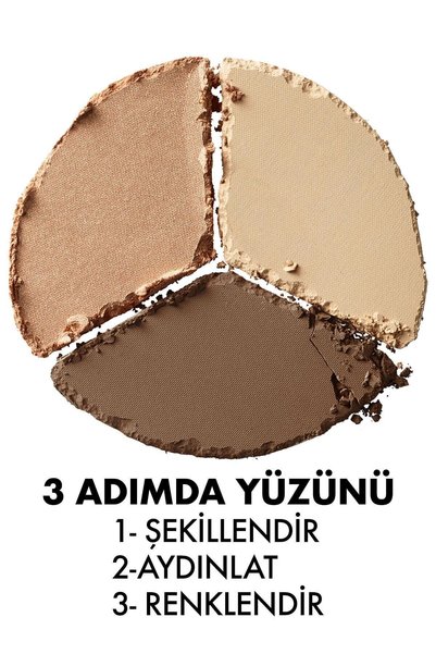 NYX Professional Makeup 3'lü Kontür Paleti - 3 Steps To Sculpt Light 800897098339