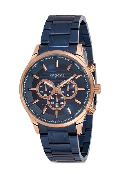 Vegans 20300 Men's Wristwatch with Calendar and Steel Strap
