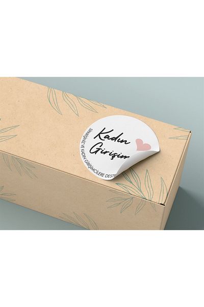 anka design Coated Sticker-female Entrepreneur 3 4x4 cm 48 Pieces