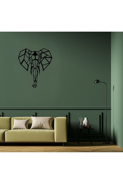 Numa Concept Laser Cut 40X34 cm Elephant Mdf Wall Decoration