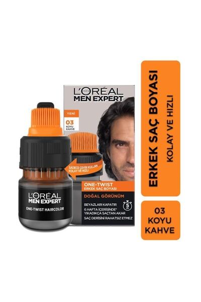 L'Oreal Paris Men Expert One-twist Erkek Saç Boyası Koyu Kahve 03