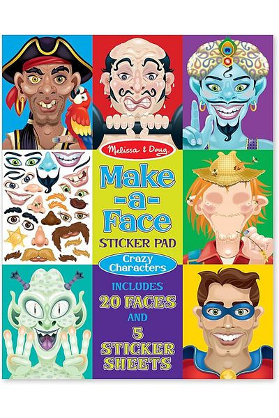Ingram Makeaface Crazy Characters Sticker Pad