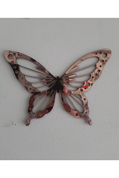 Numa Concept Salon Ofis Ve Antre İçin Kelebekler 3'lü Gold, Gümüş, Rose Pleksi Duvar Dekoru | 24x17 Cm