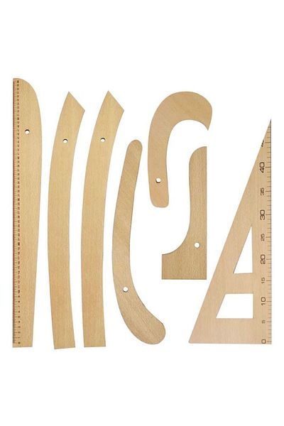 FDM Set 7 Piese - Set Riga Lemn 7 Piese - Kit Riga - Rigla