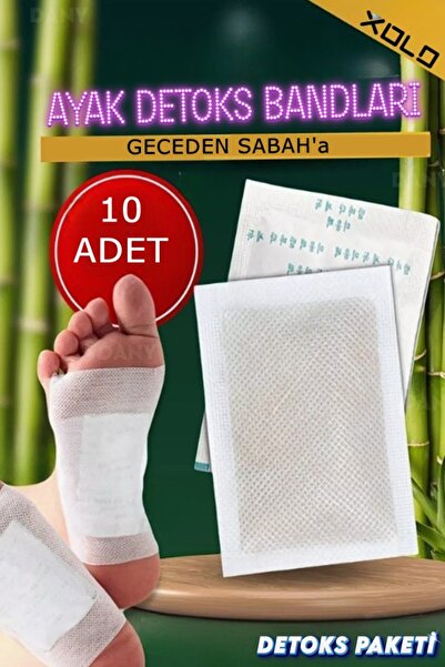 xolo Klasik Ayak Detoks Bantları 10 Adet Geceden Sabaha Detoks Bantları