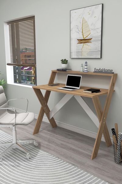 İQAS 50x90 Cm Desk Laptop Computer Desk Office Course Dining Kids Desk Pine