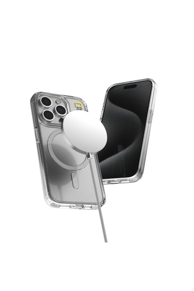 NATIONAL GEOGRAPHIC Magsafe Clear Case iPhone 15 Pro - Transparent