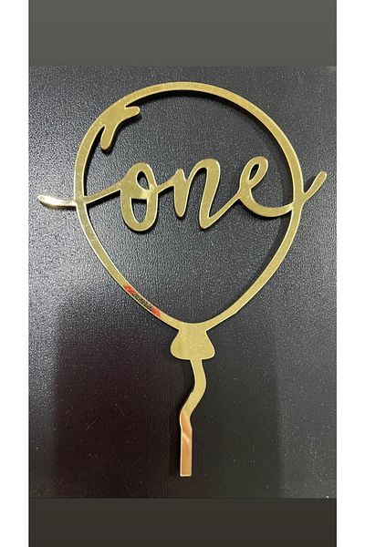 Numa Concept One Gold Plexi Cake Decoration Laser Cut 15X11 cm