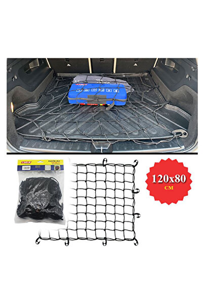 BTM OTOMOTİV Bagaj Filesi Elastik 120X80cm Siyah
