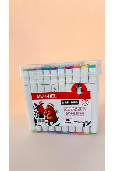 YEŞİL KIRTASİYE Double Sided 80 Piece Professional Marker Paint Liner Set