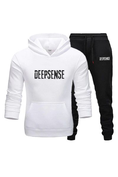 DEEPSENCE Ανδρικό χειμερινό σετ - Φούτερ και φούτερ, Casual Daily Cotton