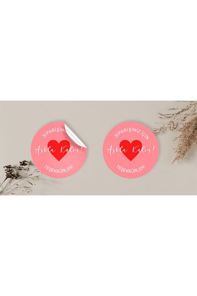 anka design 48 Pieces of Coated Sticker - 4X4Cm Cargo Label, Stay with Love
