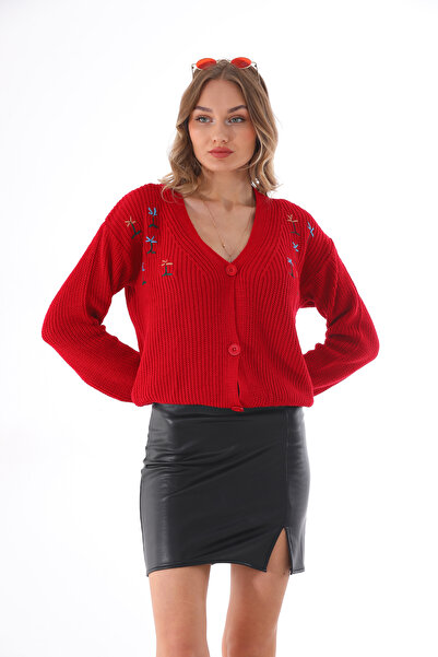 Les Séduisantes c.a. Floral Patterned Buttoned Knitwear Cardigan