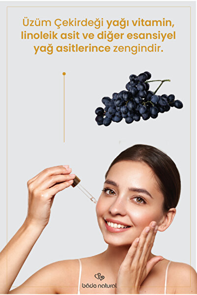Bade Natural Üzüm Çekirdeği Yağı Soğuk Sıkım %100 Saf 30 ml