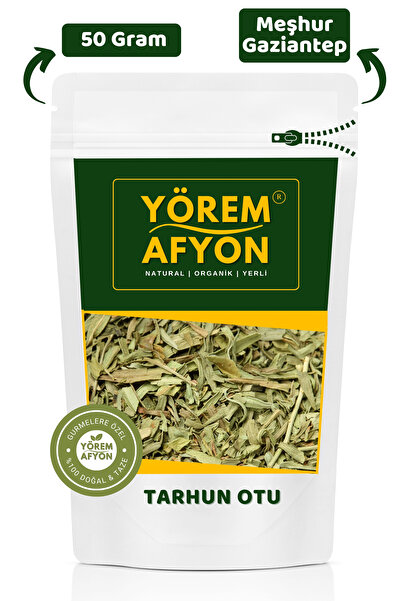 Gülçehre Yörem Afyon Meşhur Gaziantep Güneşte Kurutulmuş Tarhun Otu, Yeşil Altın, Dargun, Ejder Otu | 50Gr.