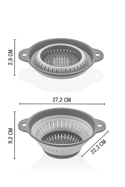 WuuQ 1800ml Round Collapsible Accordion Strainer