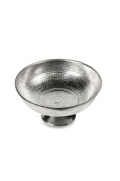 ANTEPSEPETİ Copper Fruit Bowl with Silver Plated Legs 23CM
