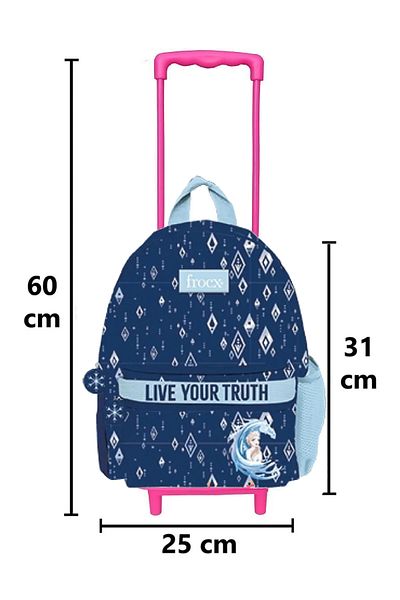 Frozen Elsa Licensed Squeegee Patterned Kindergarten Bag + Water Bottle (Set of 2)