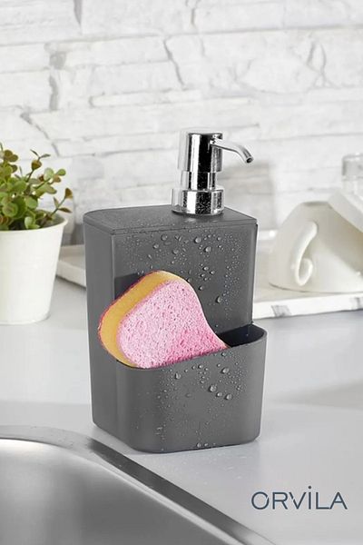 Orvila Smart Liquid Soap Dispenser and Detergent Dispenser - with Sponge Chamber, 650 ml