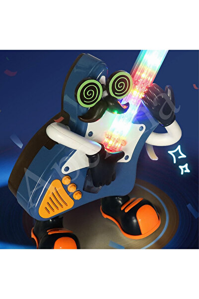 Apexma Sesli Işıklı Müzikli Hareket Eden Gitar Yürüyen Robot