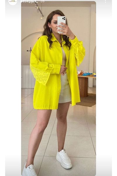 BEBE PLUS Cămașă oversize pentru femei Oli Scallop Baby8283729