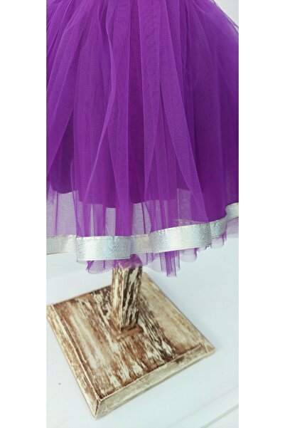 LULLY KİDS Fusta tutu din tul pentru fete - Fusta cu detaliu panglica cu sclipici la tiv