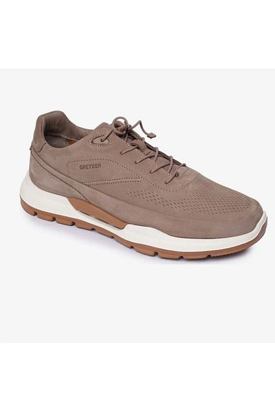 Greyder Мъжки маратонки от кожа Mink Nubuck, модел 17360 - регулируеми с гумени връзки