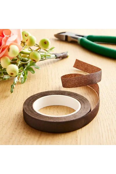 adin tasarım Flower Headband Flower Wire Wrap Tape Καφέ Στολίδι Λουλουδιών Ταινία περιτυλίγματος τεχνητών λουλουδιών