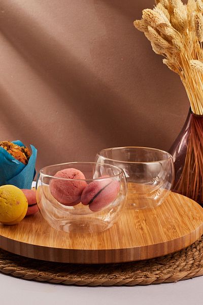 Perotti Double Wall Glass Bowl Snack Bowl Serving Bowl 300 ml 12480