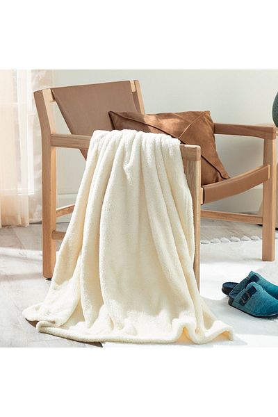English Home Weiche Plüsch-Fleece-Überwurfdecke – für Couch, Sofa und Bett, super gemütlich.